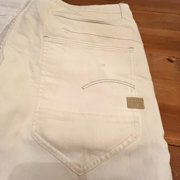 Mens White G Star Raw Carrot Fit Stretch Denim Jeans 34 waist 29 length. - Picture 6 of 6
